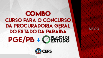 COMBO: CURSO PARA O CONCURSO DA PROCURADORIA GERAL DO ESTADO DA PARAÍBA (PGE/PB) + PLANOS DE ESTUDOS (3 MESES)